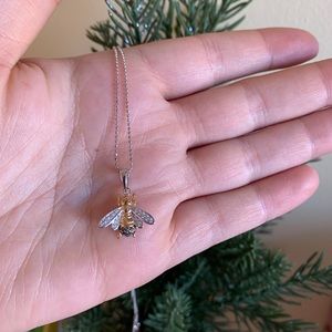 Ava Ro Sterling Silver Bee Necklace 
